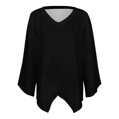 CMR Loose-Fit Chiffon Long-Sleeve Top