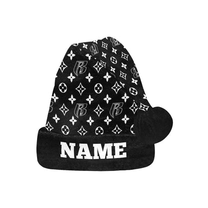 RR Christmas Flannel Santa Hat RR Louis Blk