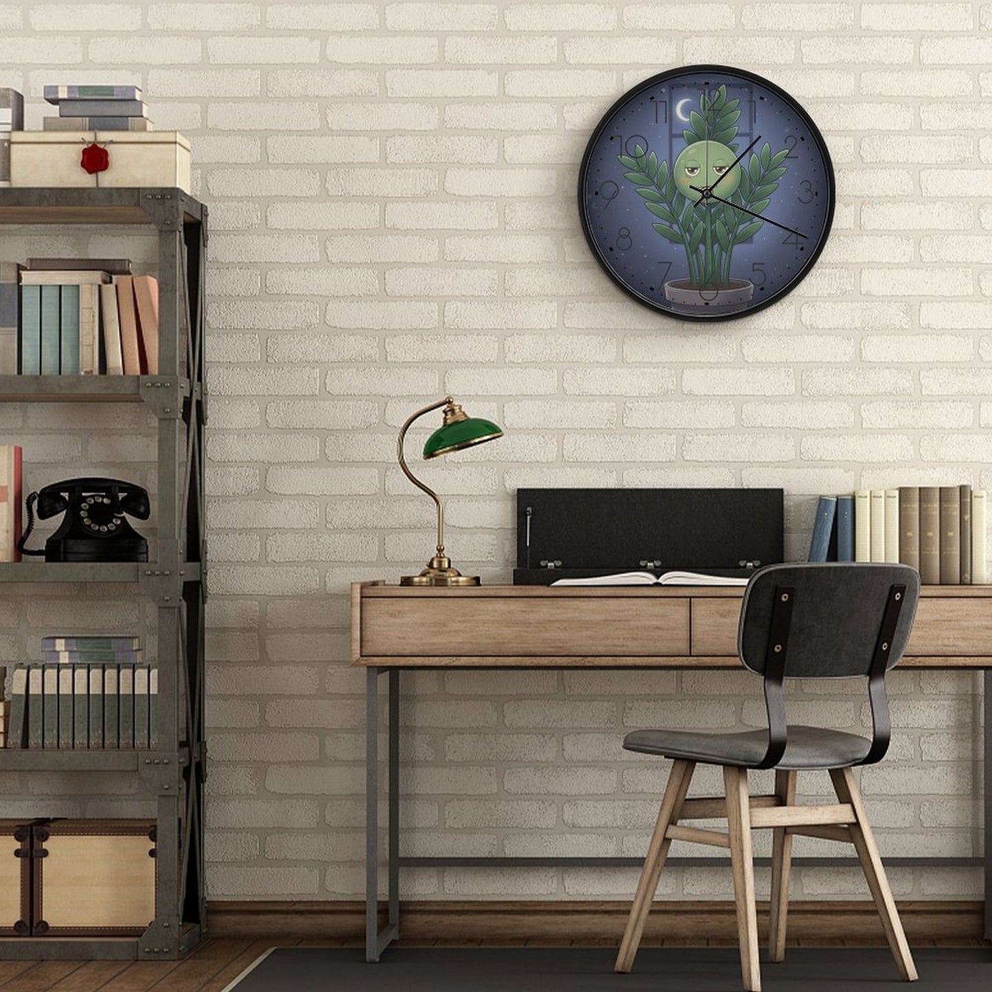 Plant Love 10x10 Wall Clock - ZZ Plant