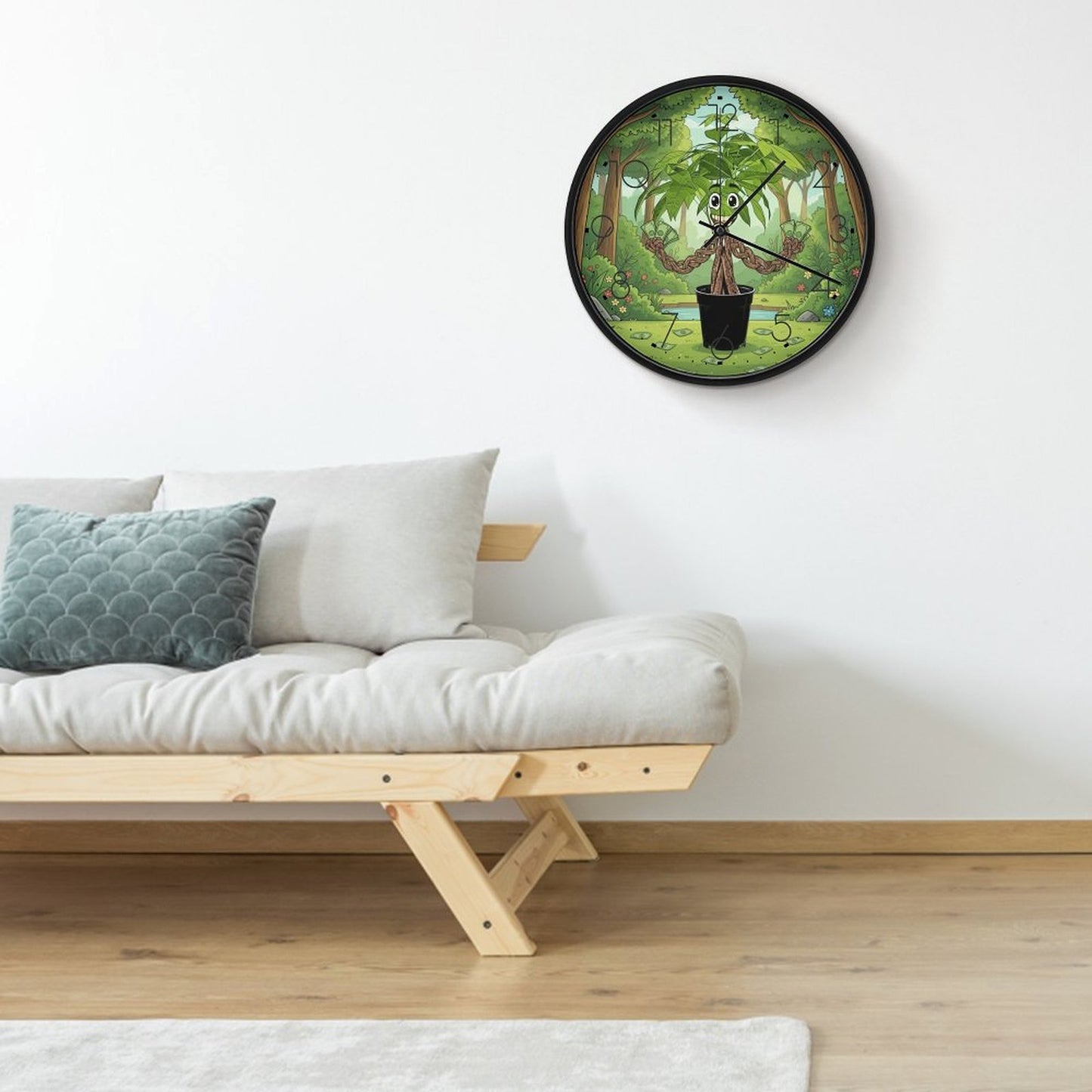 Plant Love 10x10 Wall Clock - Money Tree