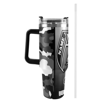 Big Bad Burlington 40oz Stainless Steel Tumbler Gry Camo