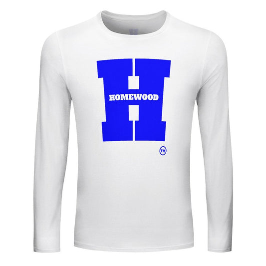 Homewood H Long Sleeve Wht/Blu