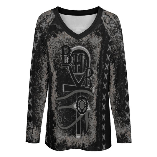 BHR Women's Long Sleeve Loose Fit Tee - Riders Ankh