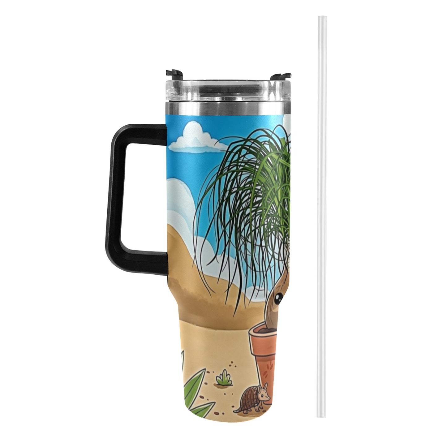 Plant Love Ponytail Palm 40oz Stainless Steel Tumbler
