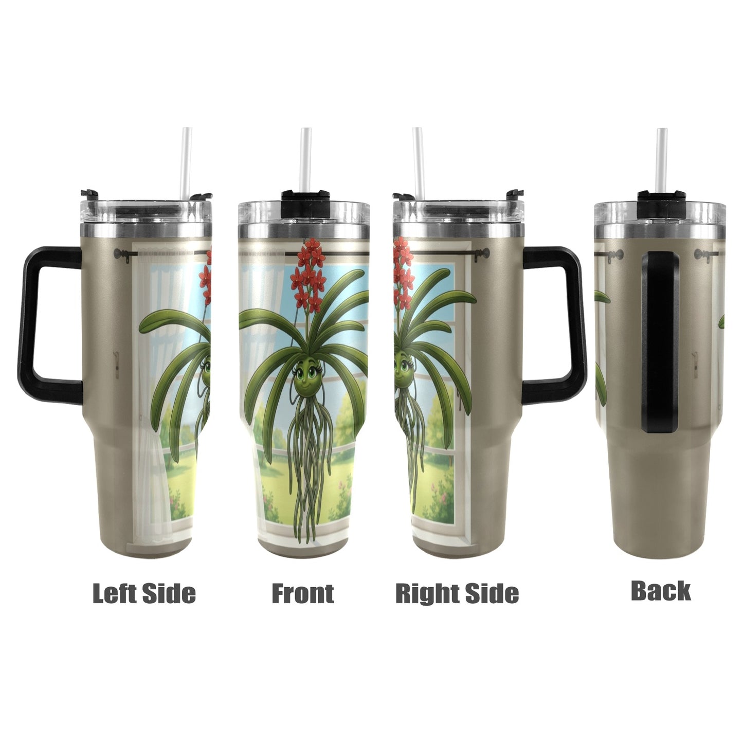 Plant Love Vanda Orchid 40oz Stainless Steel Tumbler