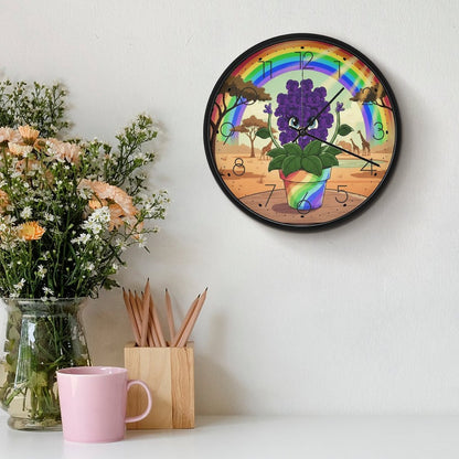 Plant Love 10x10 Wall Clock - African Violet