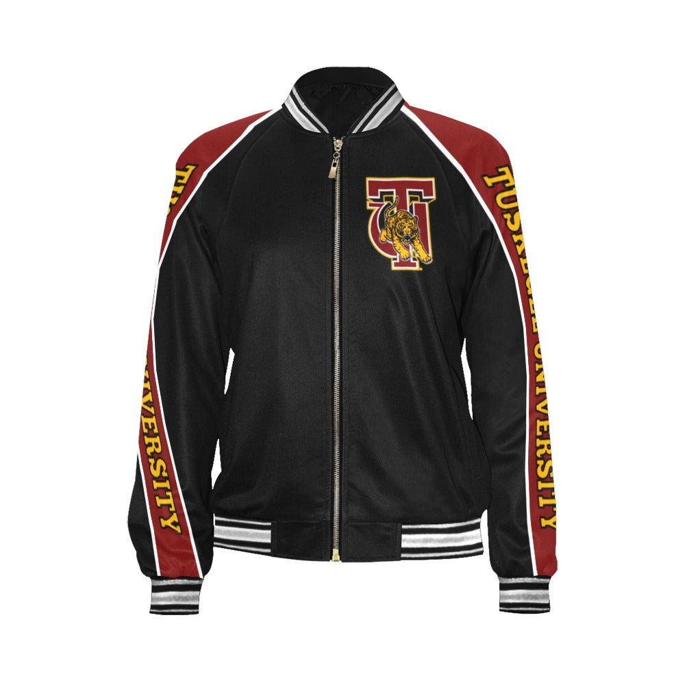 Tuskegee Womens Varsity Jacket Gold/Crimson