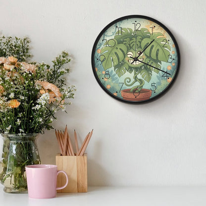 Plant Love 10x10 Wall Clock - Monstera
