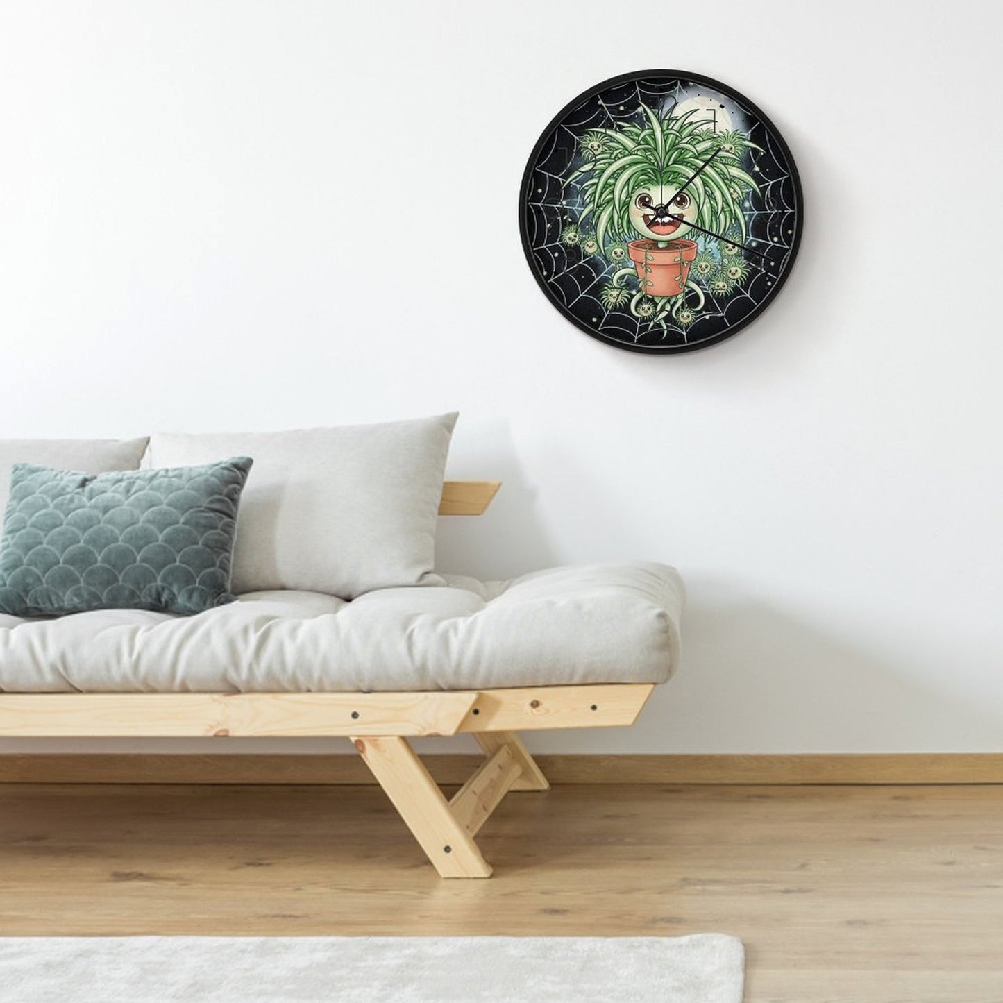 Plant Love 10x10 Wall Clock - Spider Plant
