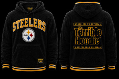 Pittsburgh Terrible Terry Cloth Hoodie- Black