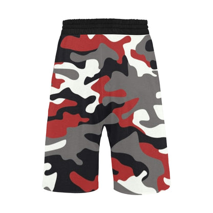 Fort Worth Mens Casual Shorts Red Camo