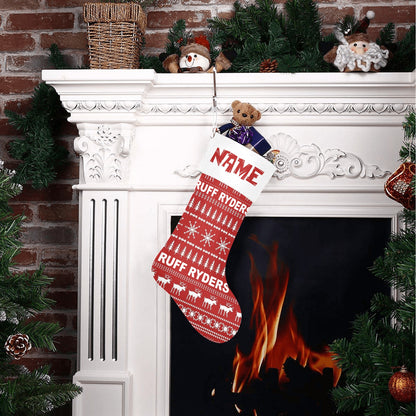 RR Christmas Stocking - Red Wht