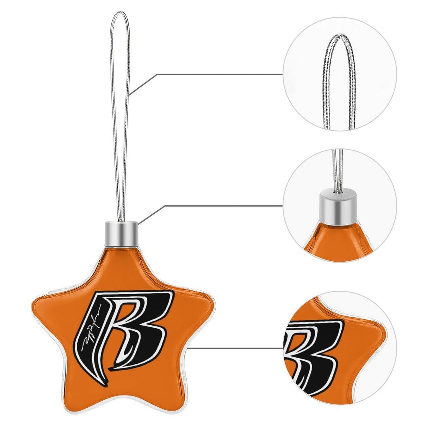 RR Christmas Hanging Star - Orange