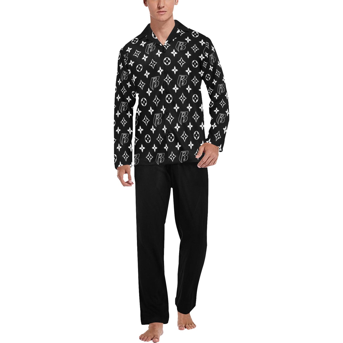 RR Christmas Pajamas -Mens Blk/Wht RR Louis