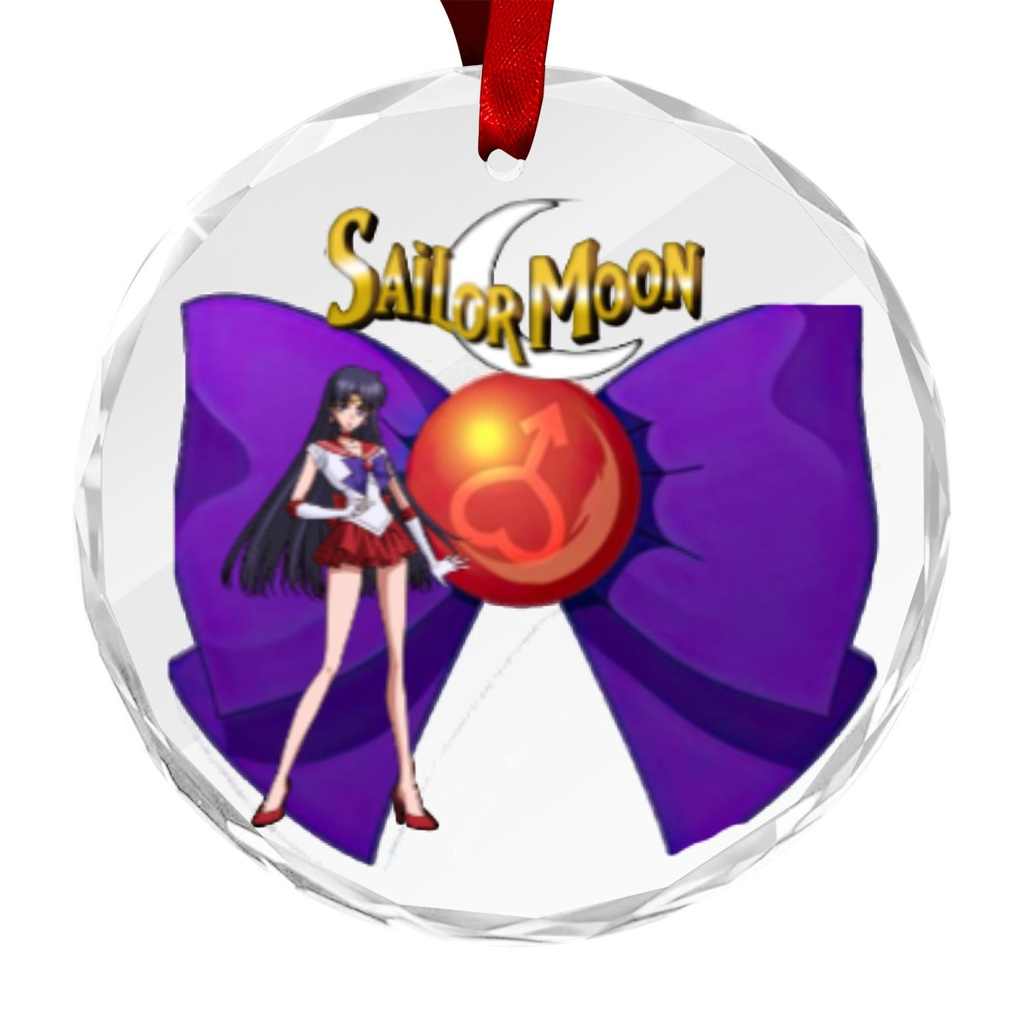 Sailor Moon Round Crystal Ornament - Sailor Mars