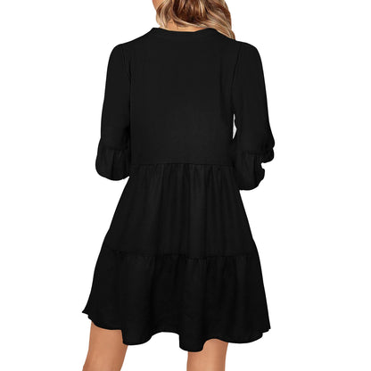 CMR V Neck Long Sleeve Dress