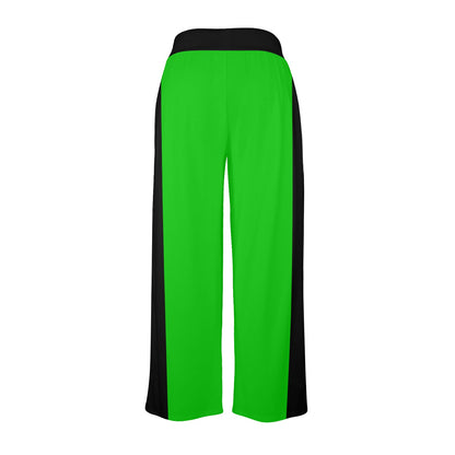 3>2 Womens Wide Leg Pants Green