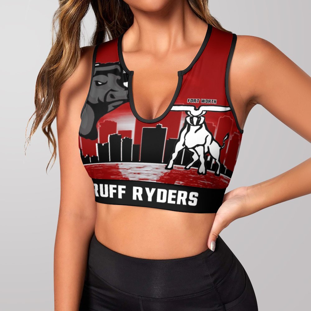 Fort Worth Spandex Crop Top Red