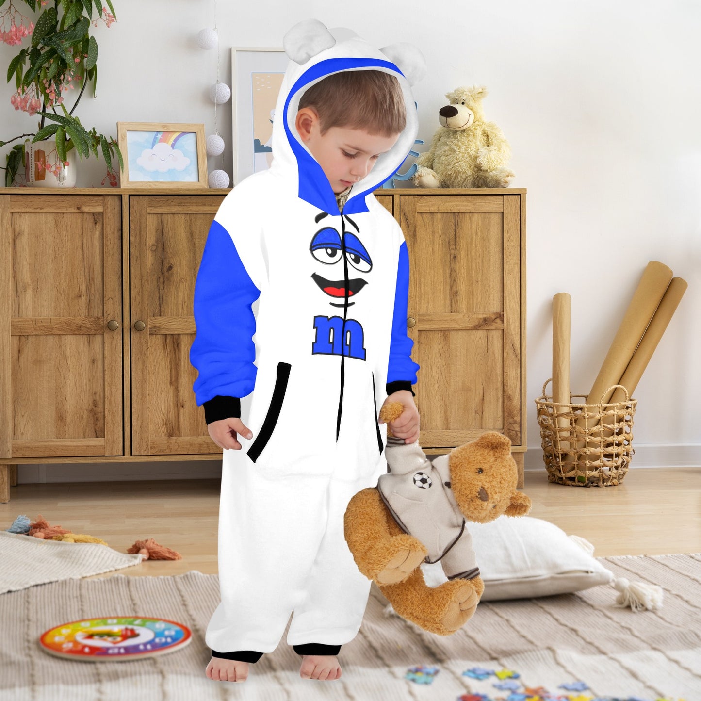 Kids M&M Onesie Blue
