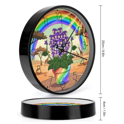 Plant Love 10x10 Wall Clock - African Violet