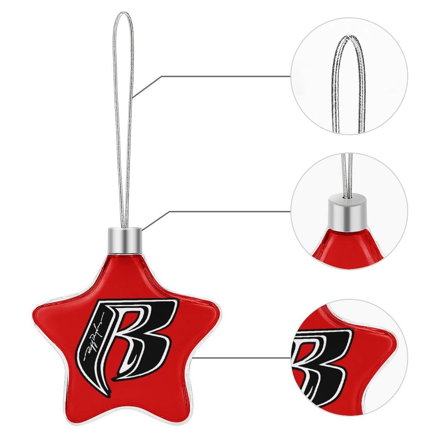 RR Christmas Hanging Star - Red