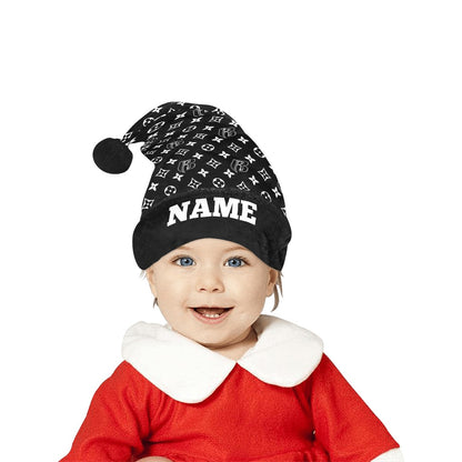 RR Christmas Flannel Santa Hat RR Louis Blk