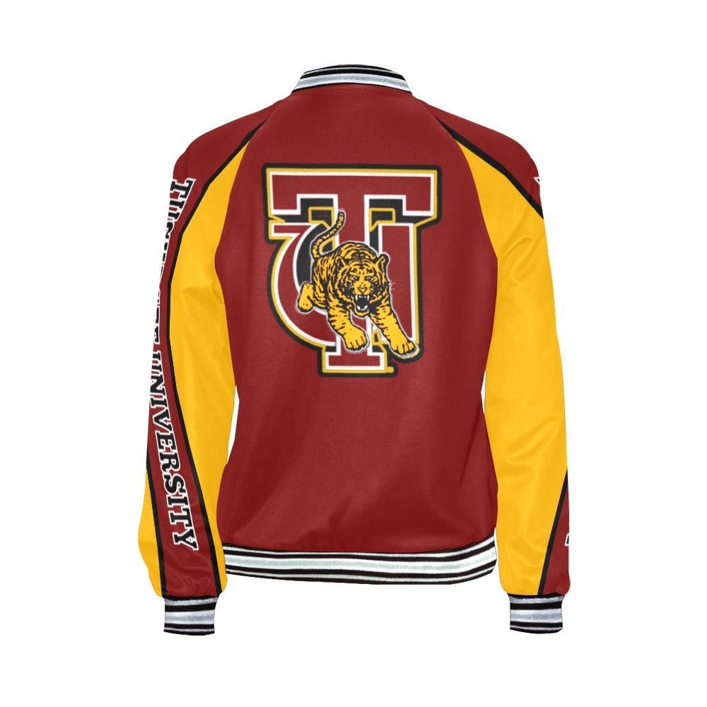 Tuskegee Womens Varsity Jacket Gold/Crimson
