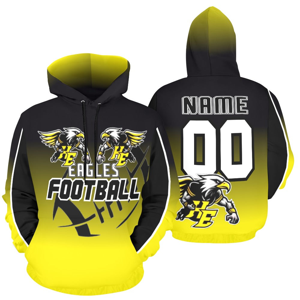 HYA Eagles Football Silky Hoodie Gradient - ADD THE PLAYER NAME AND NUMBER