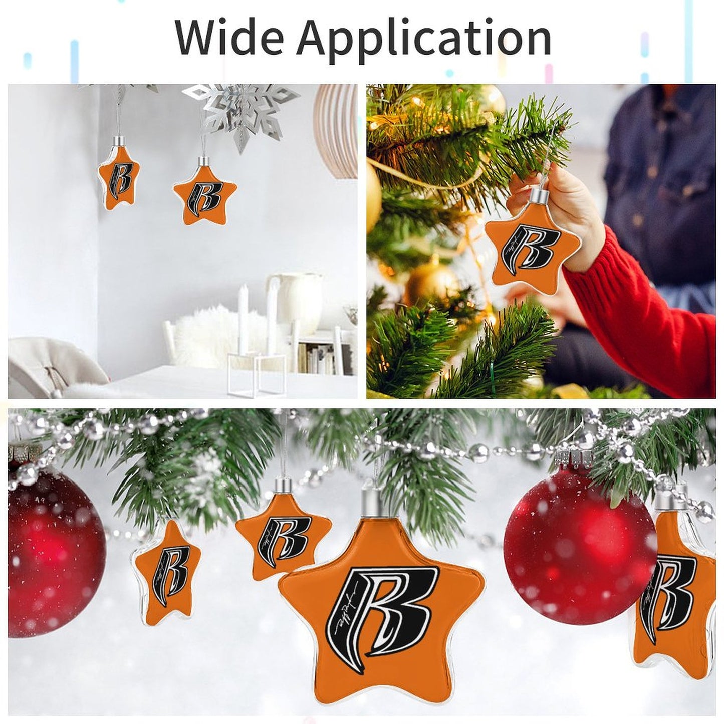 RR Christmas Hanging Star - Orange