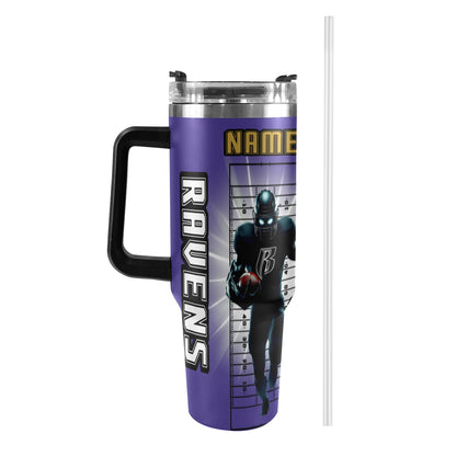 RR RAVENS 40OZ STAINLESS STEEL TUMBLER 2025