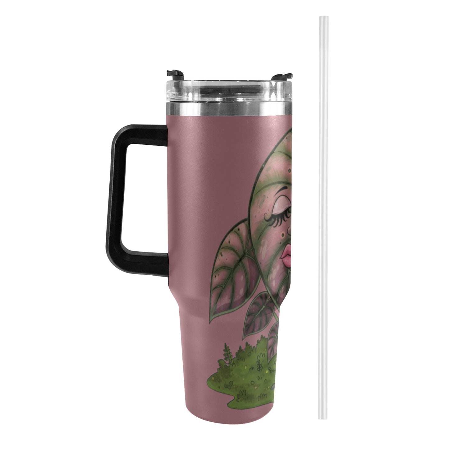 Plant Love Alocasia Pink Cuprea 40oz Stainless Steel Tumbler