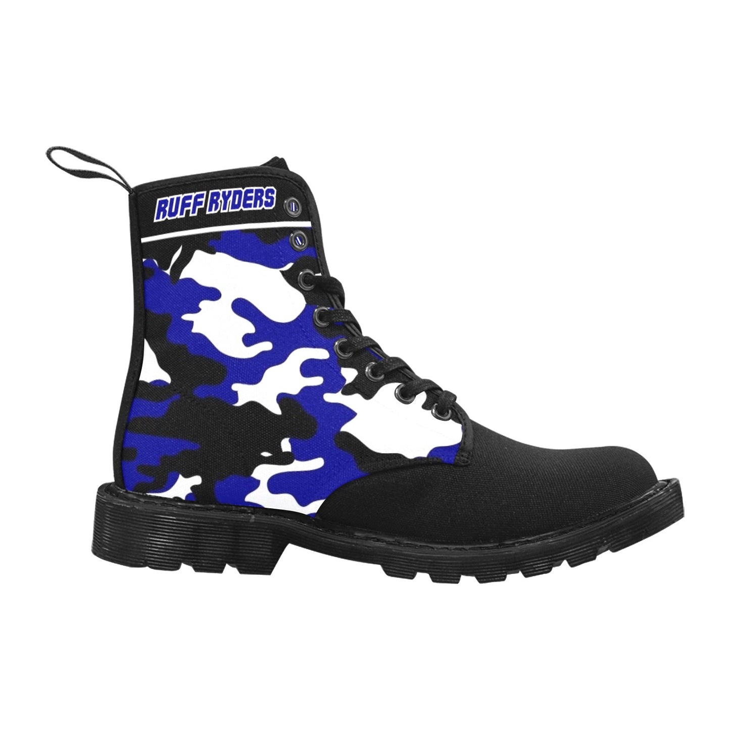 Canvas Boots Blue Camo