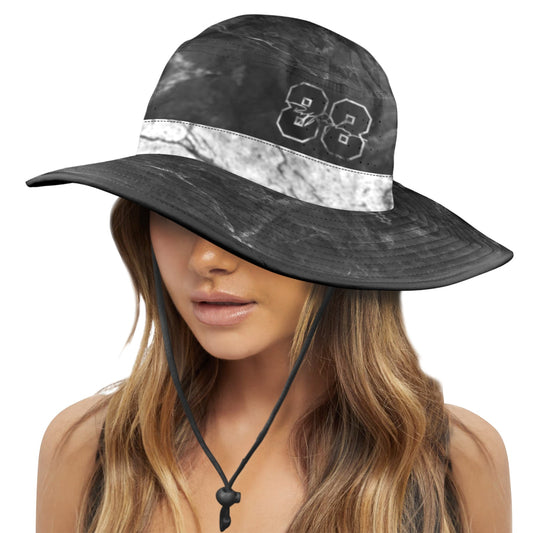 RR Stonewashed Wide Brim Bucket Hat Blk