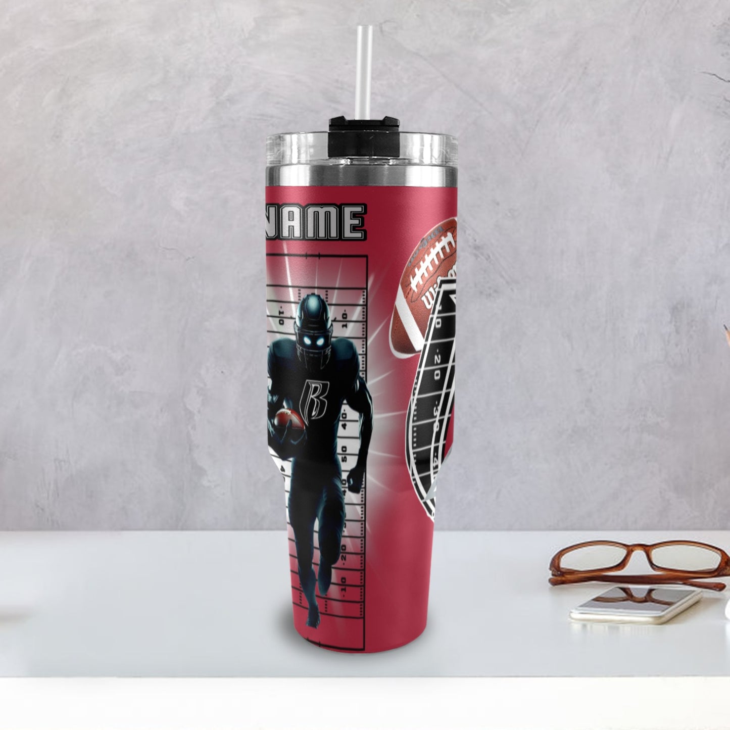 RR FALCONS 40OZ STAINLESS STEEL TUMBLER 2025
