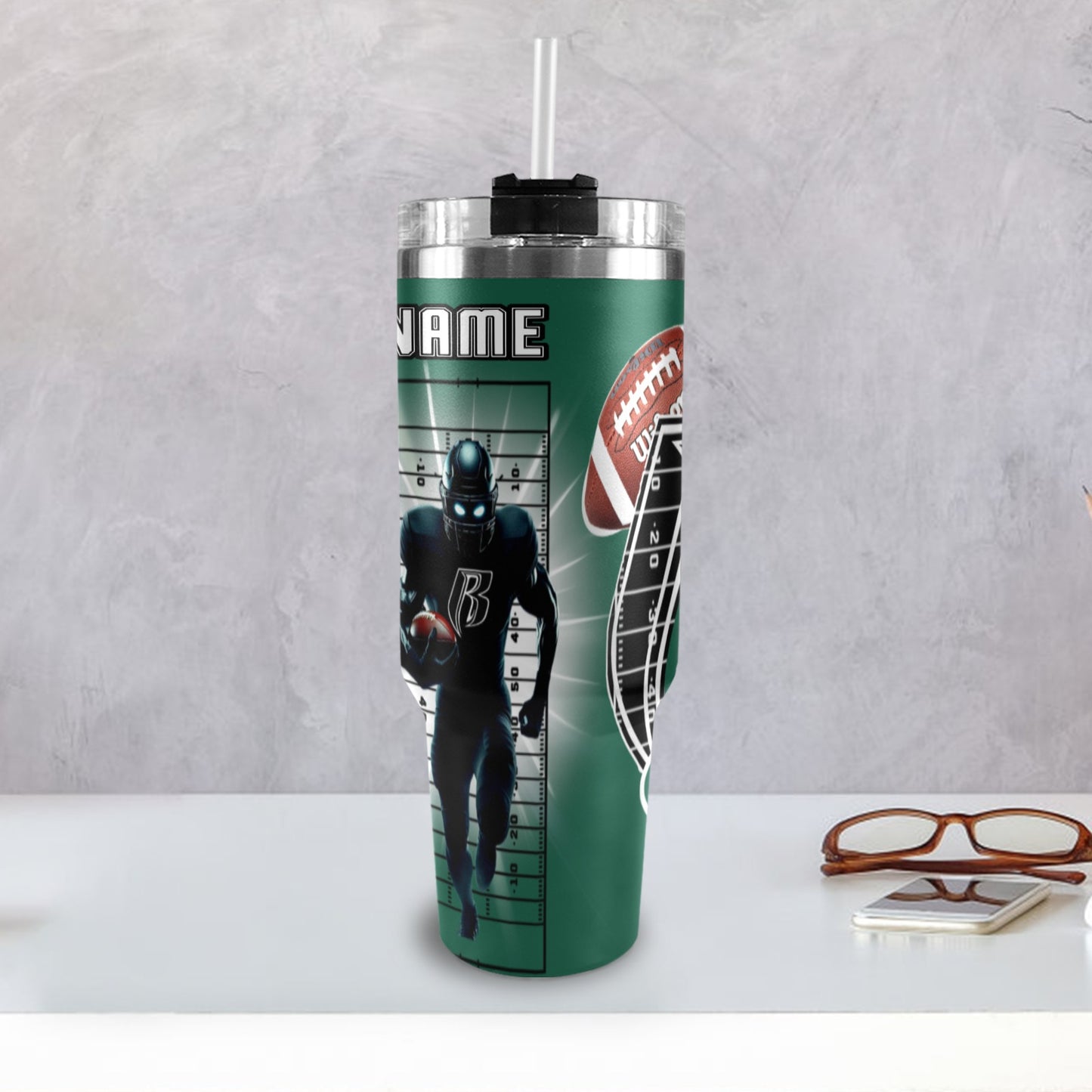 RR JETS 40OZ STAINLESS STEEL TUMBLER 2025