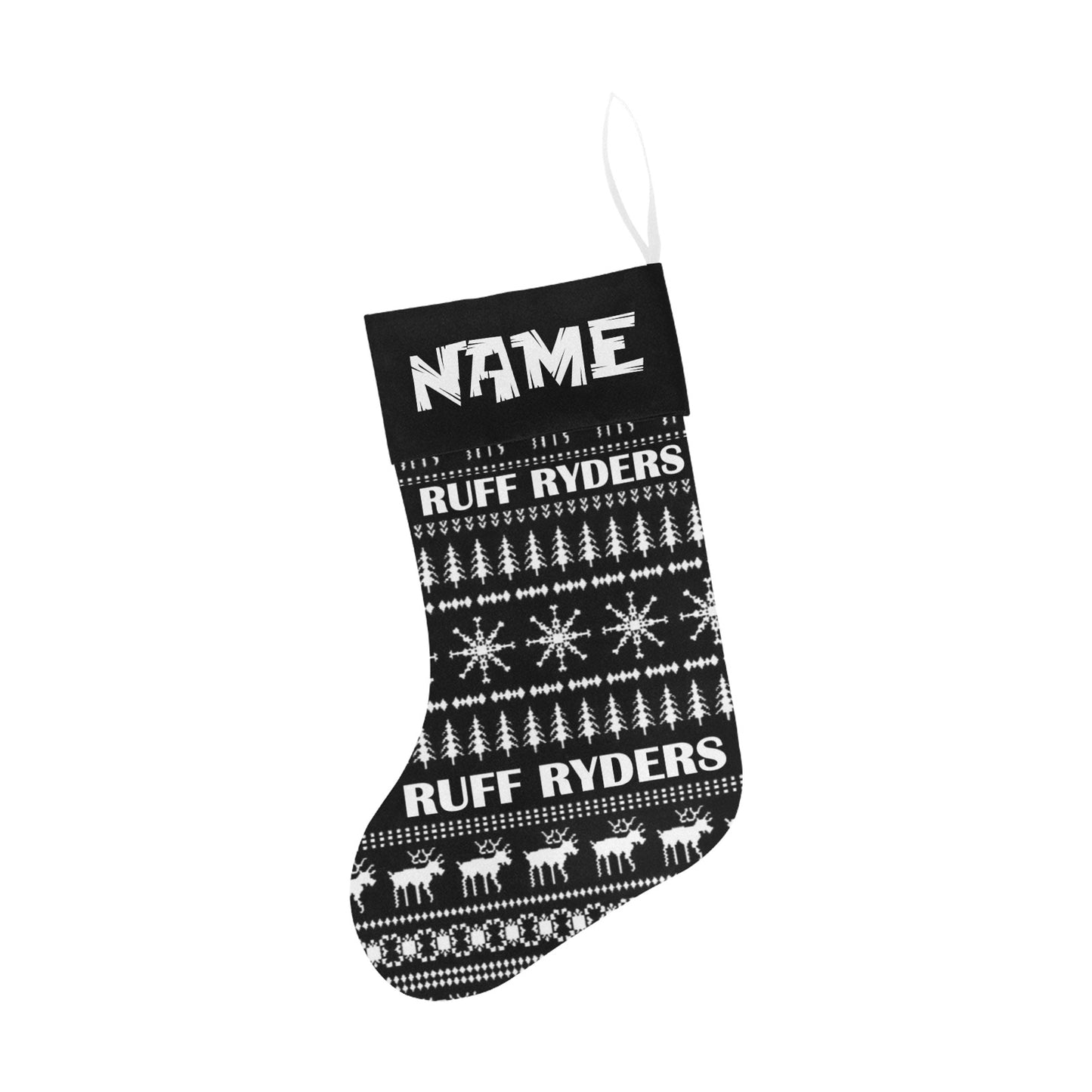 RR Christmas Stocking - Blk/wht