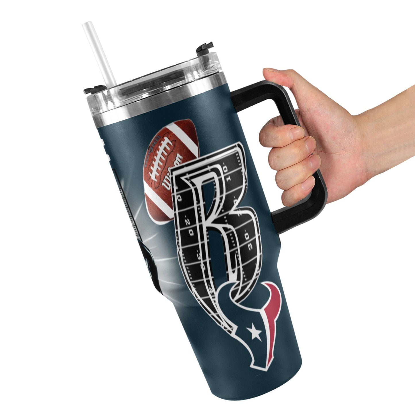RR TEXANS 40OZ STAINLESS STEEL TUMBLER 2025