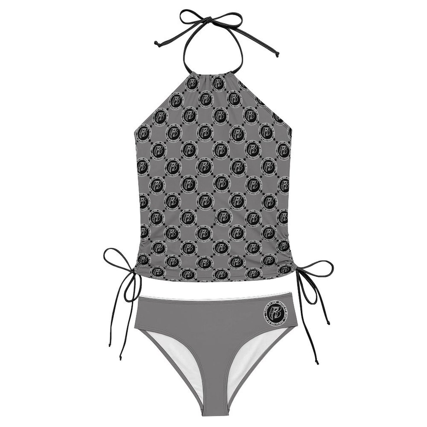 RR Two Piece Halter Swimsuit RR Coin Gry
