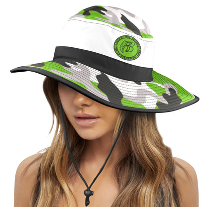 RR Wide Brim Sun Hat Green Camo