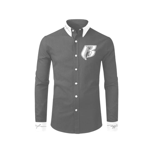 RR Long Sleeve Dress Shirt Gry/Wht