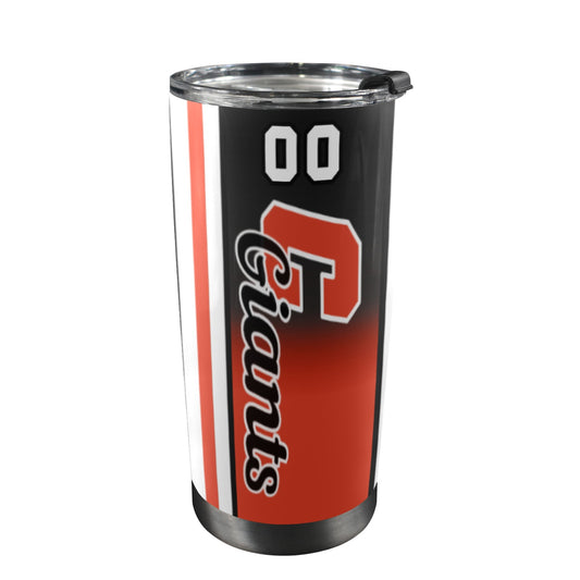 Giants 20oz Stainless Steel Tumbler - ADD your athlete's number.