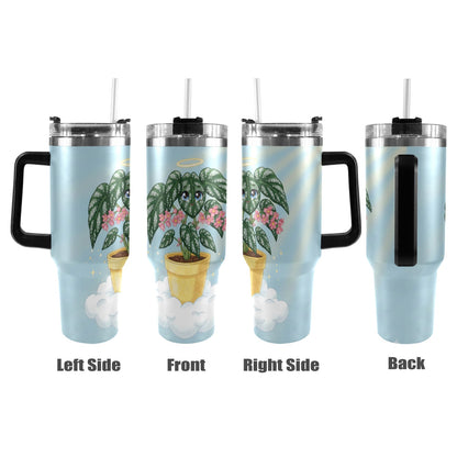 Plant Love Angel Wing Begonia 40oz Stainless Steel Tumbler