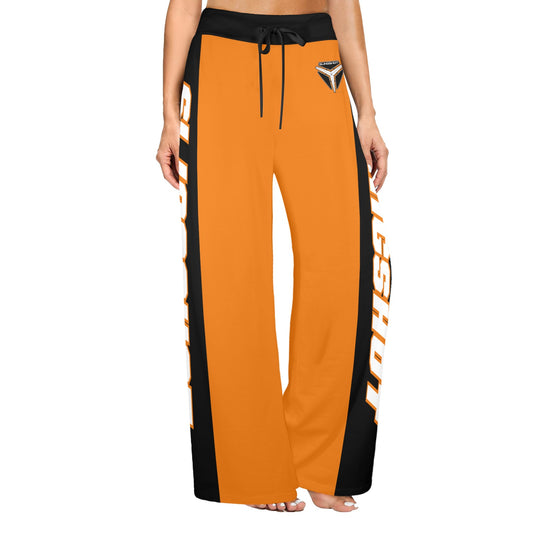 3>2 Womens Wide Leg Pants Orange