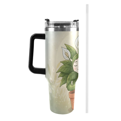 Plant Love Peace Lily 40oz Stainless Steel Tumbler