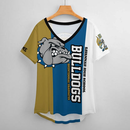 Savannah Bulldogs Ice Silk V-Neck T-Shirt