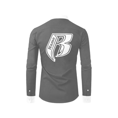 RR Long Sleeve Dress Shirt Gry/Wht