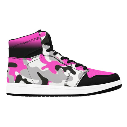 RR Pink Camo Hightop Top Sneakers