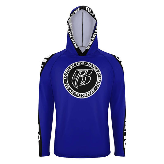 RR Long Sleeve Sun Protection Hoodie Royal - Add your name.