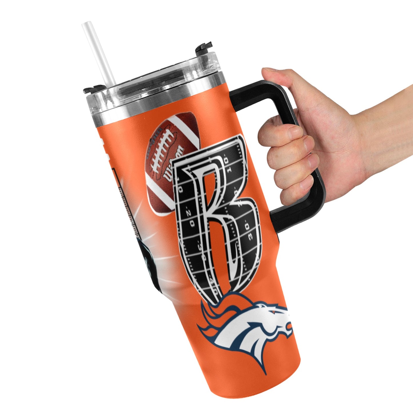 RR BRONCOS 40OZ STAINLESS STEEL TUMBLER 2025