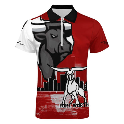 Fort Worth Short Sleeve Zippered Polo